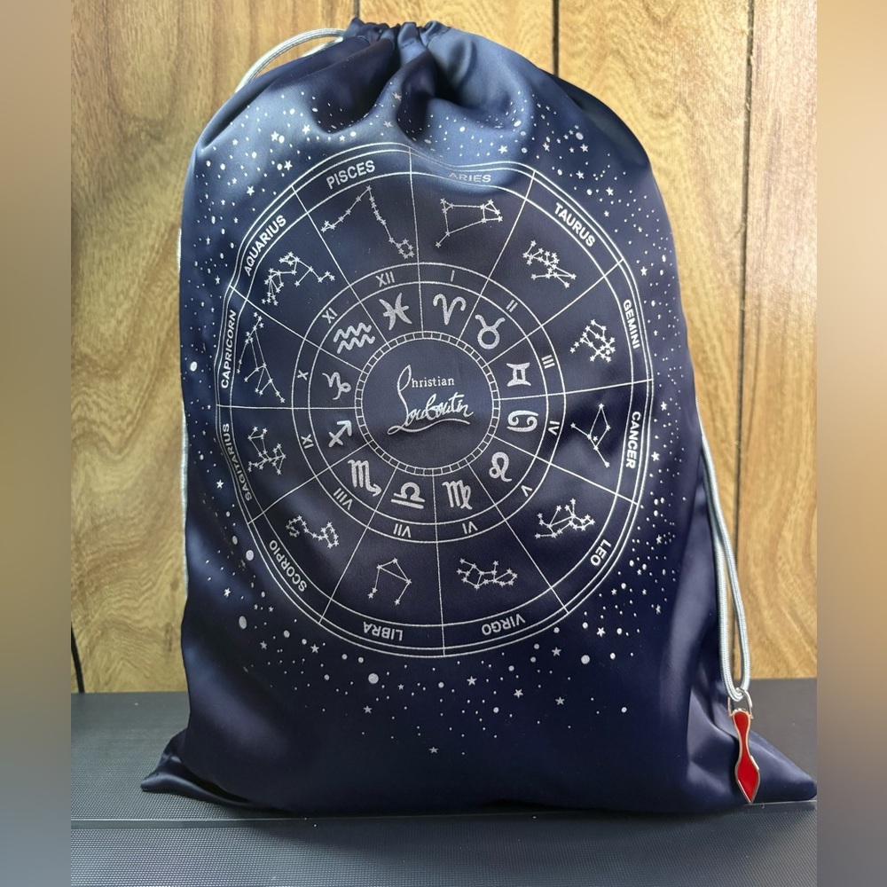 Christian Louboutin Zodiac Astrology Drawstring Bag NWOT